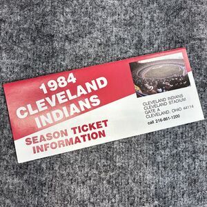 Vintage 1984 Cleveland Indians Season Ticket Brochure MLB Schedule Wahoo